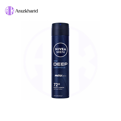 اسپری ضد تعریق بلک کربن مردانه نیوا Nivea مدل Deep Dark Wood حجم 200 میل — تصویر ۴