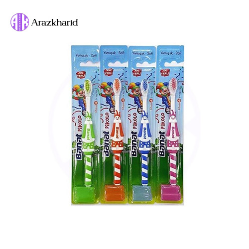پک 2 عددی خمیر دندان کودک سانینو حاوی عصاره توت فرنگی + مسواک بانات — تصویر ۳